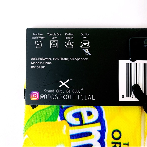 New Odd Sox Lemonhead Lemon Candy Crew Socks - Picture 8 of 8